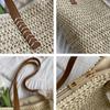 Women's Summer Shoulder Bag Silk Scarf Large Capacity Handbag Hand-woven Bag Fashion Hand-held Grass Woven Women's Bag