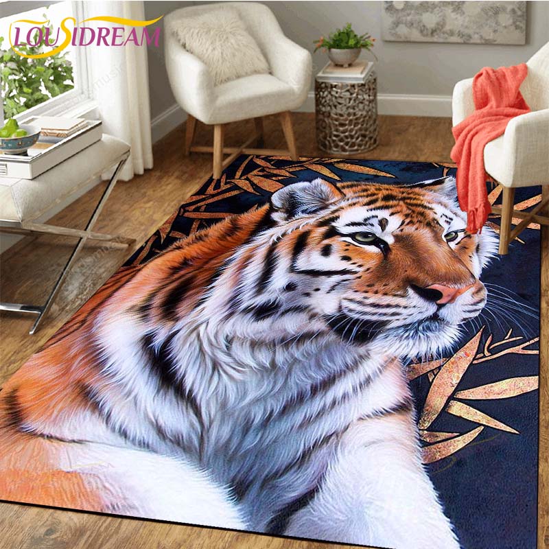 

Ковер с тигром, нескользящий коврик, коврик для комнаты, квадратный качественный съемный коврик для кухни, ванной, пола, водонепроницаемый коврик 160cm x 200cm