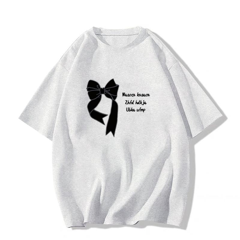 Large size summer design pure cotton short-sleeved t-shirt women's new loose Hong Kong style chic niche t-shirt top
