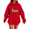 Women's Loose Comfortable Casual Fashionable Love Printed Long Sleeved Sweatshirt