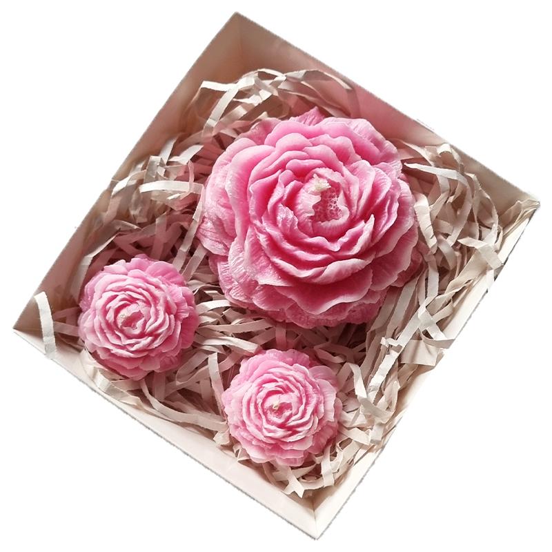 Handmade Candle Set, Gift Candle Set NWN-123 NeedleWoman   Red Guelder Rose (76681015)