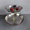 Stainless Steel Double Layer Seafood Platter: Sashimi, Oyster, Shrimp, Crab Tower Buffet Display Stand & Dim Sum Rack
