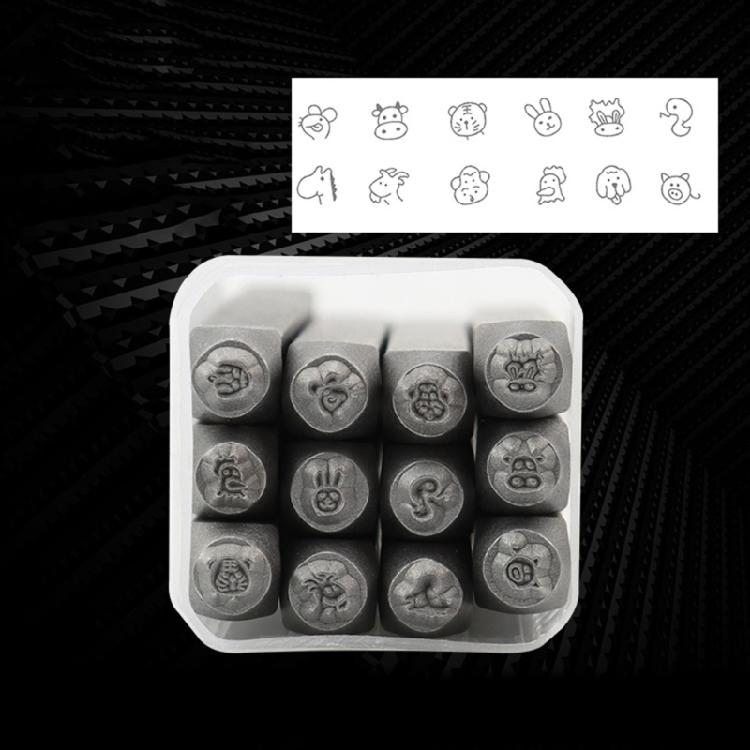 Steel Animal/Heart Punch Set Leather Stamp for Jewelry Making