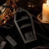 Compact Shelf for Miniature Figures Gothic Coffin-Shaped Jewelry Storage Box, 3D Printed Mini Casket Ring Box Trinket Holder, Halloween Spooky