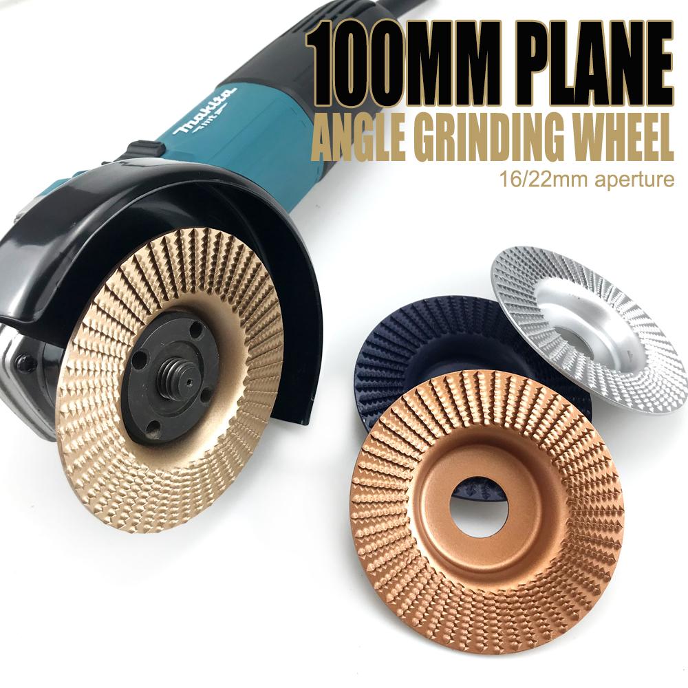 100mm Plane Bevel Angle Grinding Wheel 16/22mm Aperture Rotary Disc Sanding Woods Carving Tool Abrasive Disc for Angle Grinder
