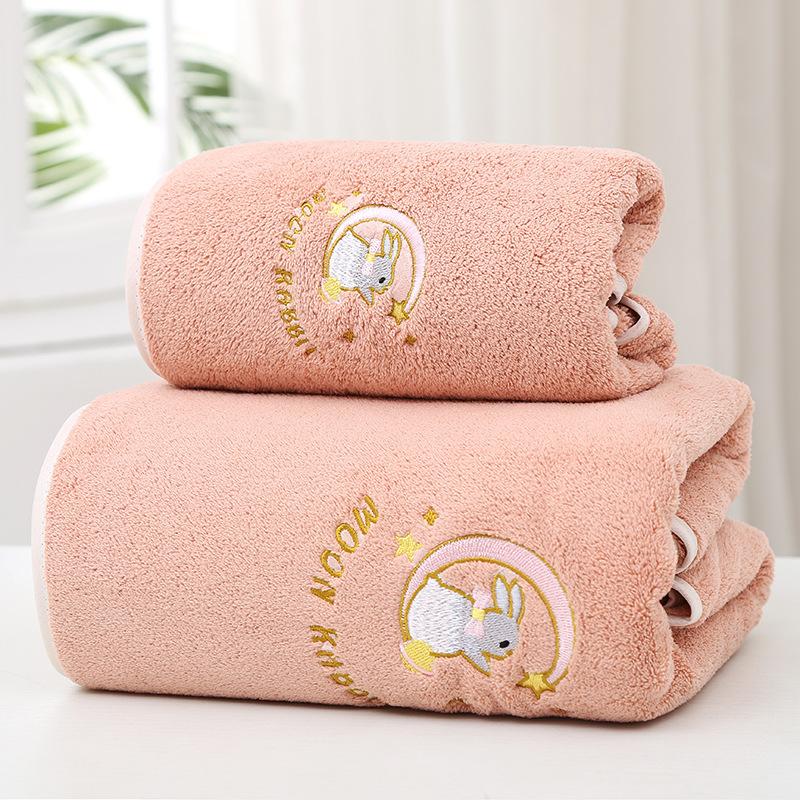 Banyo havlusu kadın mercan kadife kalınlaştırılmış yetişkin emici saf olmayan pamuklu plaj havlusu yüksek kaliteli banyo havlusu