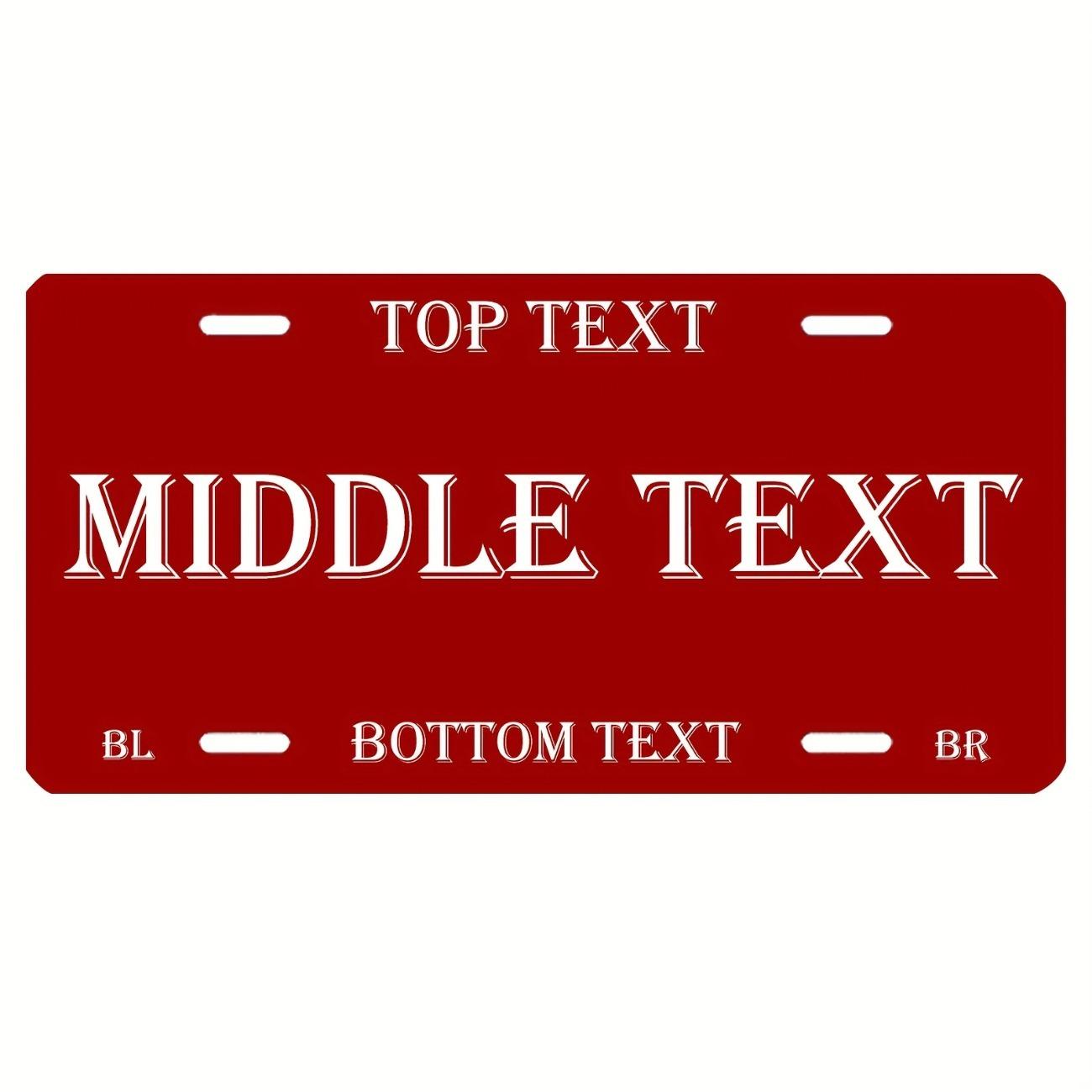 Personalized Aluminum License Plate Custom Text Photo Wall Decor Home Car Sign Waterproof бордовый