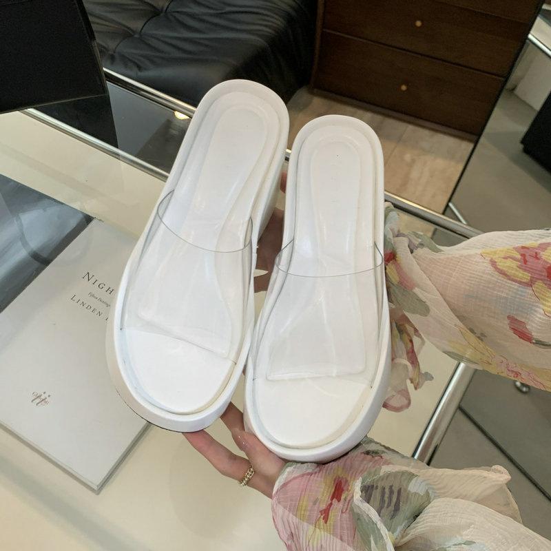 Fashion Style Women's Sandals Casual Summer Fashion Silver Wedges Shoes 5cm-8cm High Platform Sandals 2024 Flip Flops Women