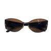 Used LOEWE Italian Sunglasses Rectangle Brown Python Pattern SLW165