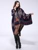 Geometric Rhombus Fashion Extra Long Thick Imitation Cashmere Ethnic Travel Shawl Cape