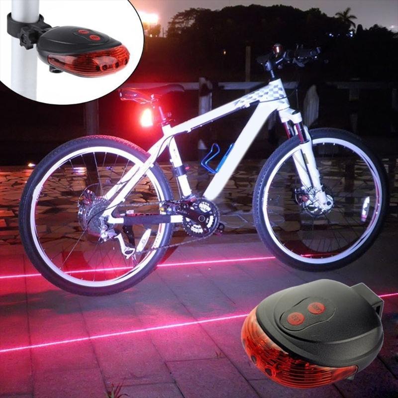 Bicycles Rear Light Waterproofs Bikes Light Tail Lamp 7 Flashing Type Bikes Taillight with 2 Lasers Beams Safety Warning Light