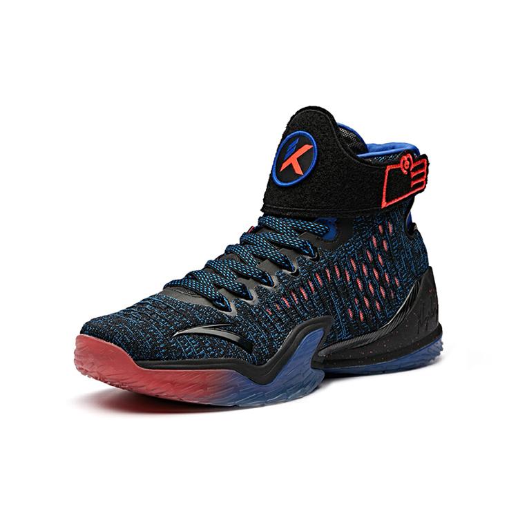 New Anta KT3 Thompson, Three Point Rain Cushioning, Wear Resistant High Top Basketball Shoes Men's Black Blue Red 11921103S-3