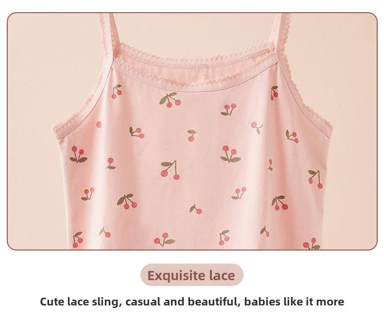 A-Class Summer Pure Cotton Antibacterial Tank Top for Girls and Infants