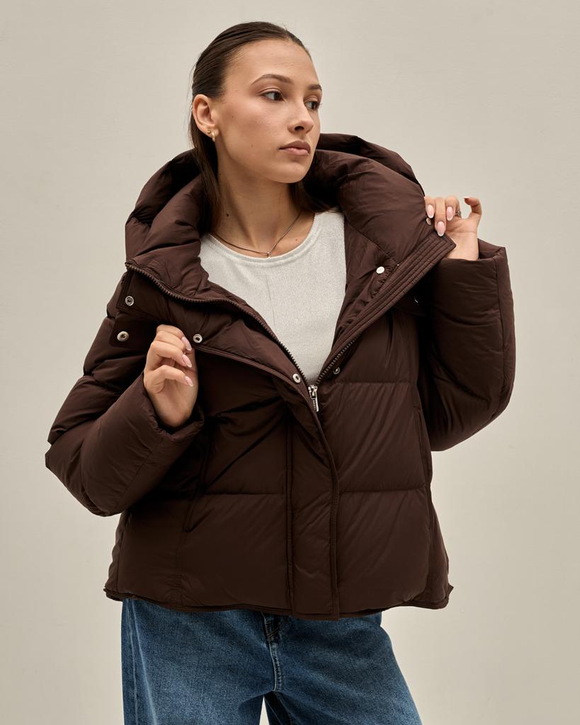 Куртка зимняя Clasna 27978 XS коричневая