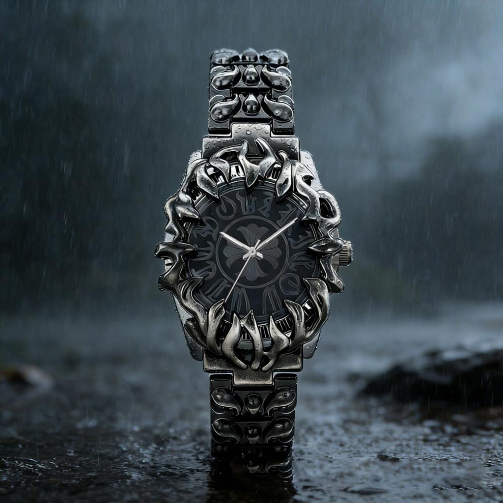 Mænd Kloformet Kvarts Ur Retro Romertal Urskive Legeret Stål Armbånd Mode Vandtæt Armbåndsur Gave Til Mænd