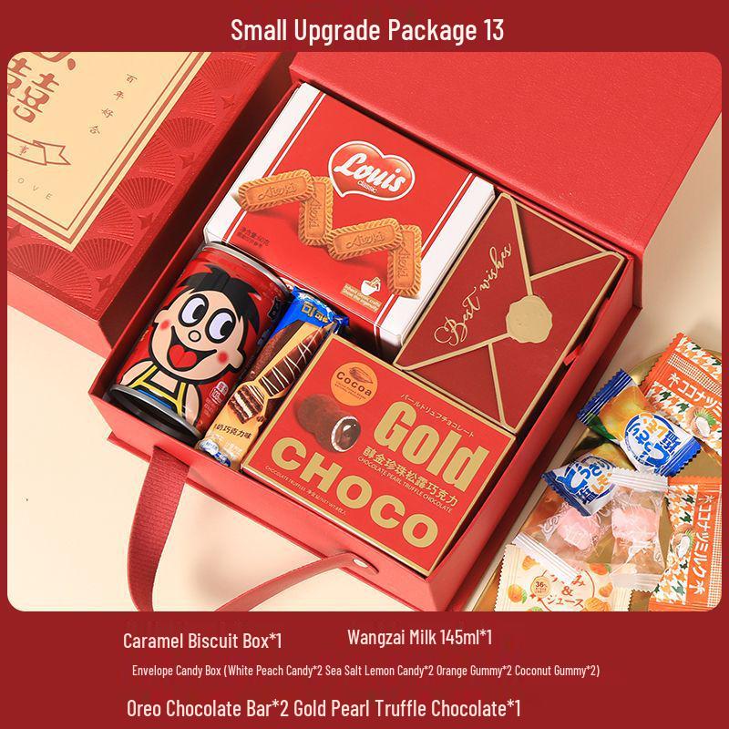 Elegant Wedding Candy Favor Box Set with Biscuits and Sweets