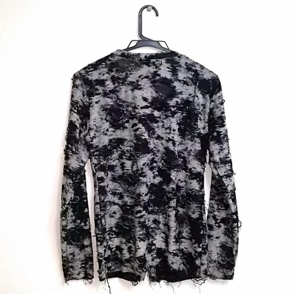 [USED] Hard-damaged Cardigan for Fans of Y2K, Achieve, Hosts, and Visual Kei.