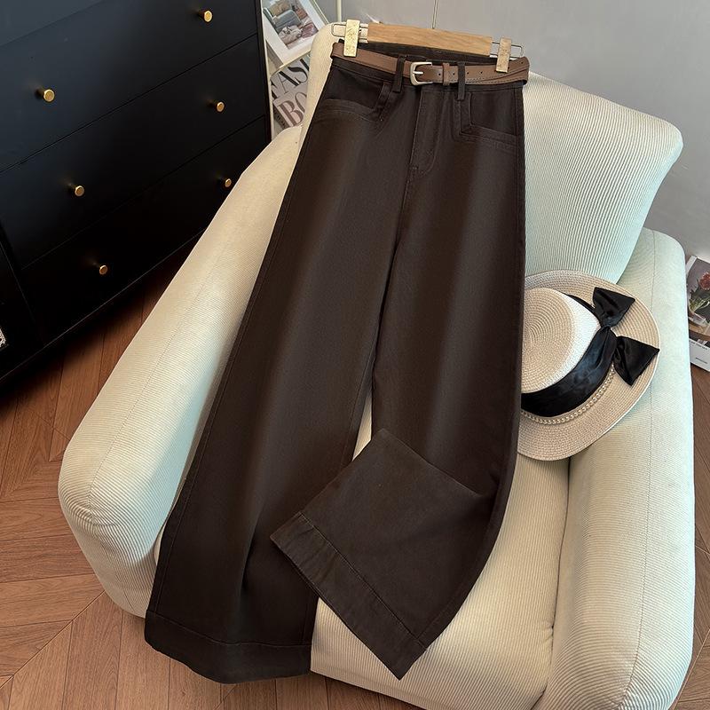 Women's 2026 High-Waisted Stylish Slimming Pants - Versatile Narrow, Wide, or Straight-Leg for Spring/Autumn