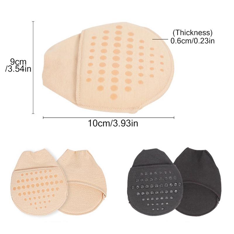 Half Forefoot Socks Foot Cushion Socks for High Heels Seamless Toe Topper Liner Non-Slip Pain Relief Sponge Women's Invisible