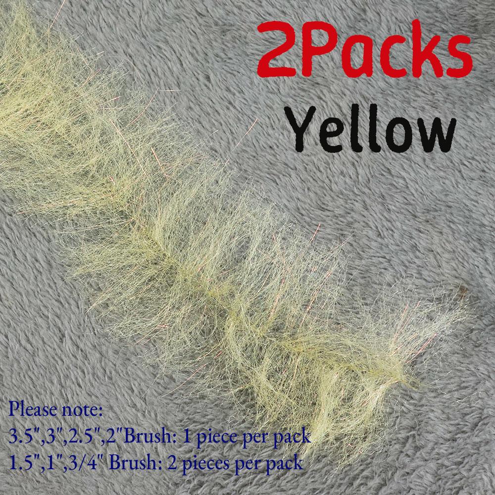 

2 упаковки стримерной даббинговой кисти разной ширины, материал для вязания мушек для ловли лосося и стальноголового лосося, замена шениллу/хаклу 40mm