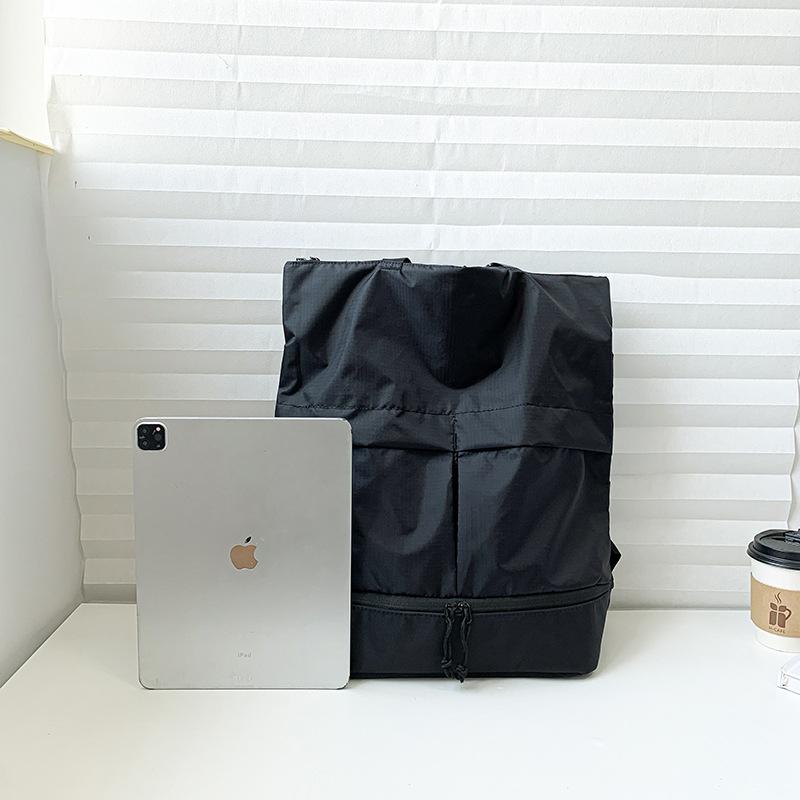 Backpack Unisex Hand Bag Shoulder Tote Bag Large Capacity Anti-splashing Nylon Backpack