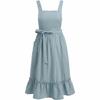Solid Color Retro European Apron Vintage Baking Apron Kitchen Clothes Kitchen Apron  Garden Work