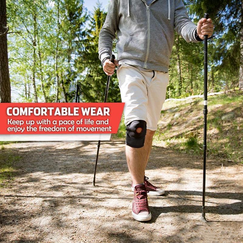 1Pcs Men Women Knee Support Brace Adjustable Open Patella Knee Pad Protector Guard for Gym Workout Sports Arthritis Joint Pain