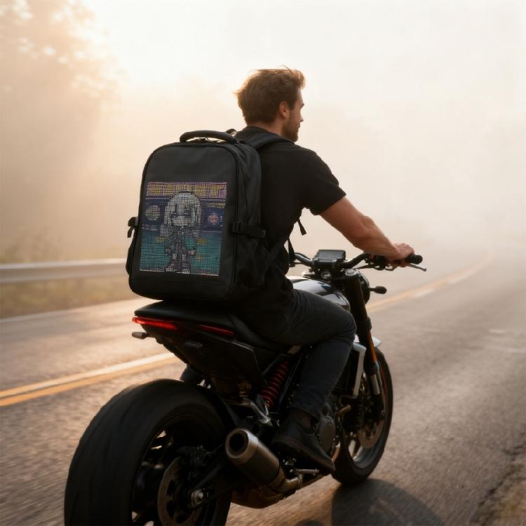 Led Backpacks Multifunctional Laptop Backpacks Motorcycle Backpacks with Led Display Fashion DIY Backpacks for Daily