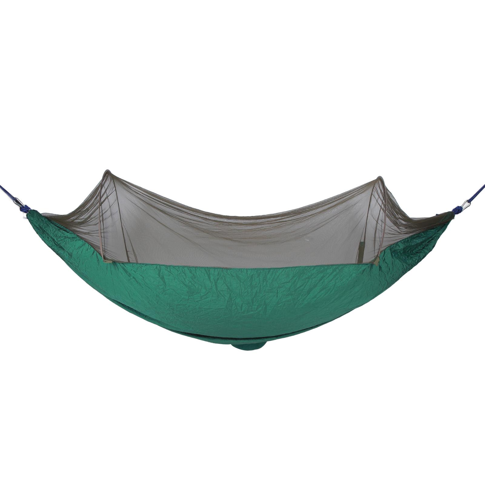 Походный гамак Портативный встроенный гамак-качели Одинарный Двойной гамак для улицы и дома Темно-зеленый