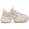 Kappa Thick Sole Casual Comfortable Versatile Non-Slip Wear-Resistant Increased Height Low-Top Dad Shoes Women Sneaker Classic-White K0E25MC23J-012