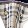 BURBERRY Nova Check BIG buckle Tote Bag Shoulder Bag PVC Brown Women Used