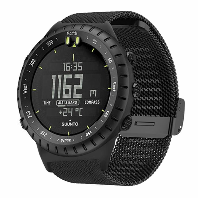 For Suunto Core Mesh Watch Band Stainless Steel Watch Strap with 22mm Alloy Connector