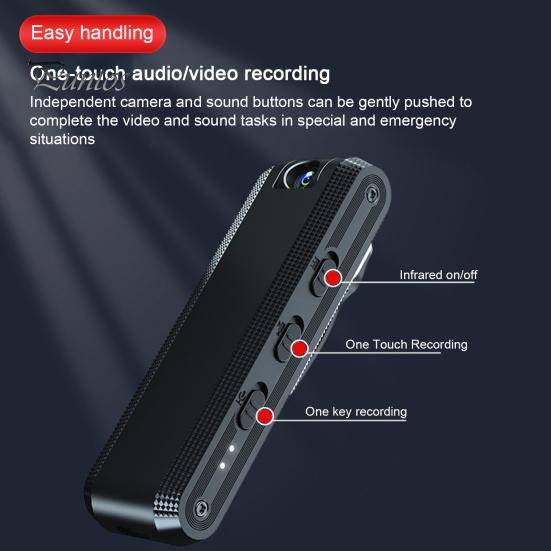 

Екшн-камера 1080P. Ручка, сумісна з HD. Нічне бачення. Затиск, що обертається на 180 градусів. Диктофон. Відеокамера. Камера руху. чорний