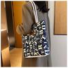 Canvas Bucket Tote Bag for Women, Large Capacity Casual Shoulder Handbag, Street Style Daily Commute Purse KTB