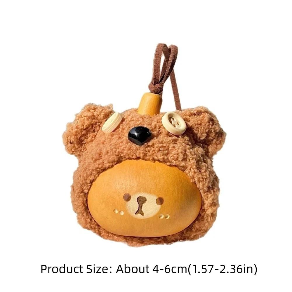 Lute Shape Handheld Accessory Little Bear Design Lanyard Pendant Gourd Pendant Gift Giving