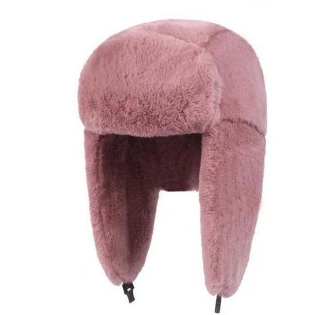 Fur Caps Women Hats Winter Hat Russian Female Thicker Warm Solid Soft Windproof Ear Flap Hat