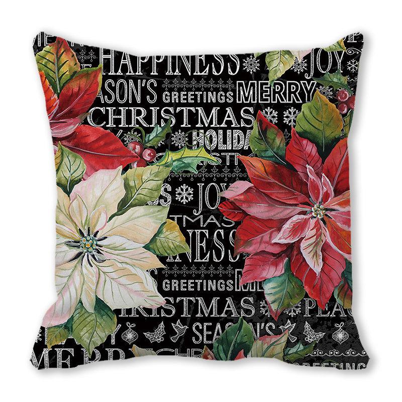 Green plants and flowers pattern series Digital printing short plush pillow covers for car sofa office cushion cover home goods