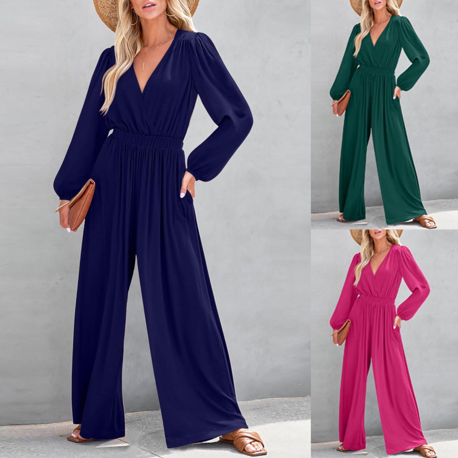 

Women Cute Long Sleeve Romper Oversized Jumpsuit Vacation Outfits