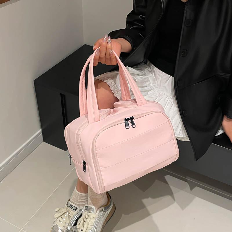 Women's 2025 Multi-Functional Cross-Border Handbag: Large Capacity Fashion Cosmetic & Toiletry Bag with Portable Partition Storage.