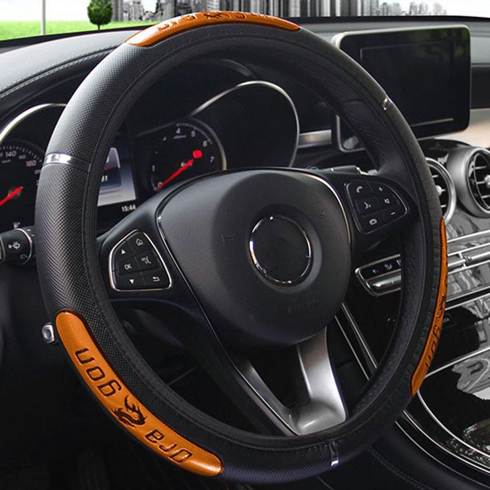 Car Steering Wheel Covers Brand New Reflective Faux Protector China Steering Design Elastic Lea Y5M0