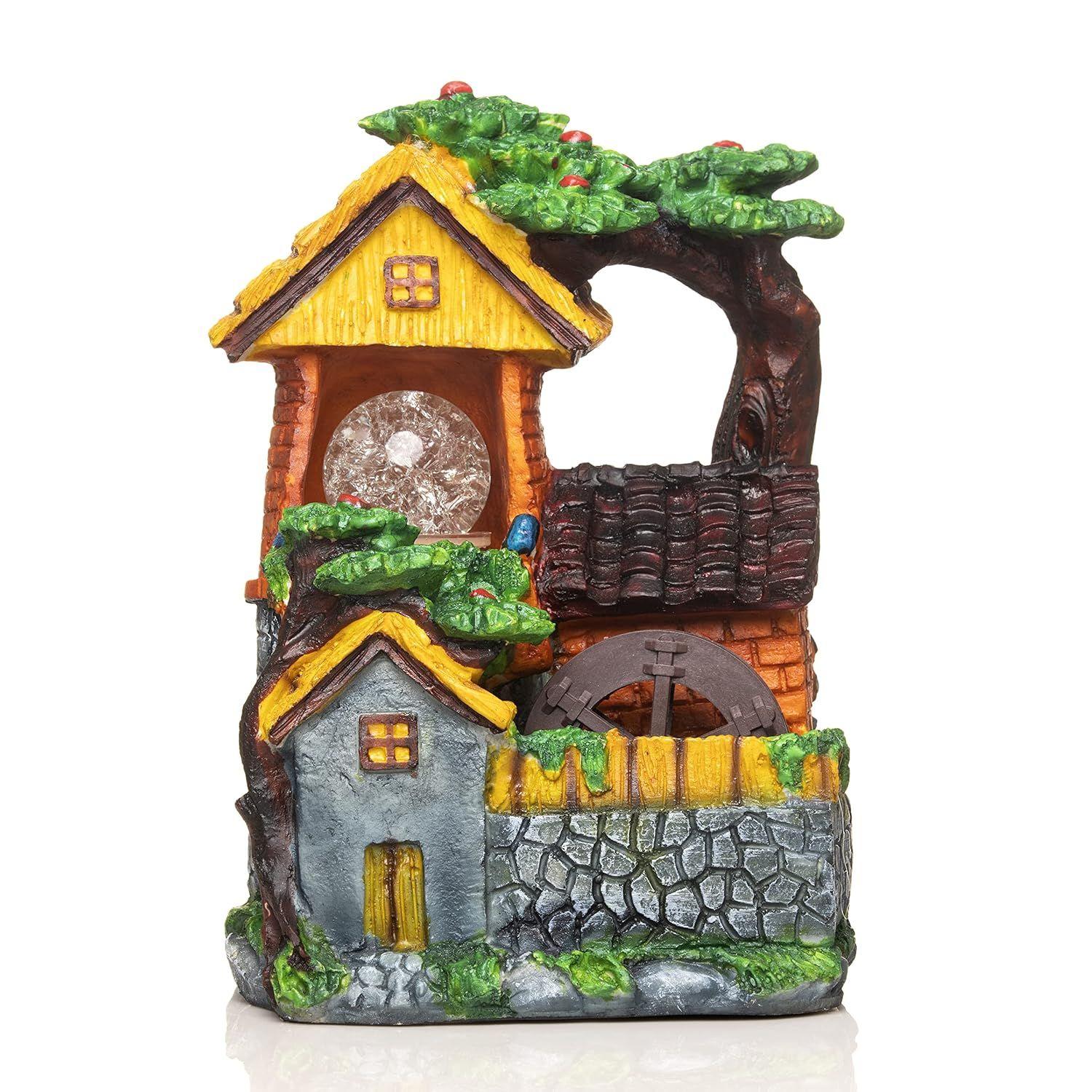 

Столешница из полирезины, комнатный/уличный водопадный фонтан со светодиодной подсветкой, домашний декор, украшение, подарочные товары