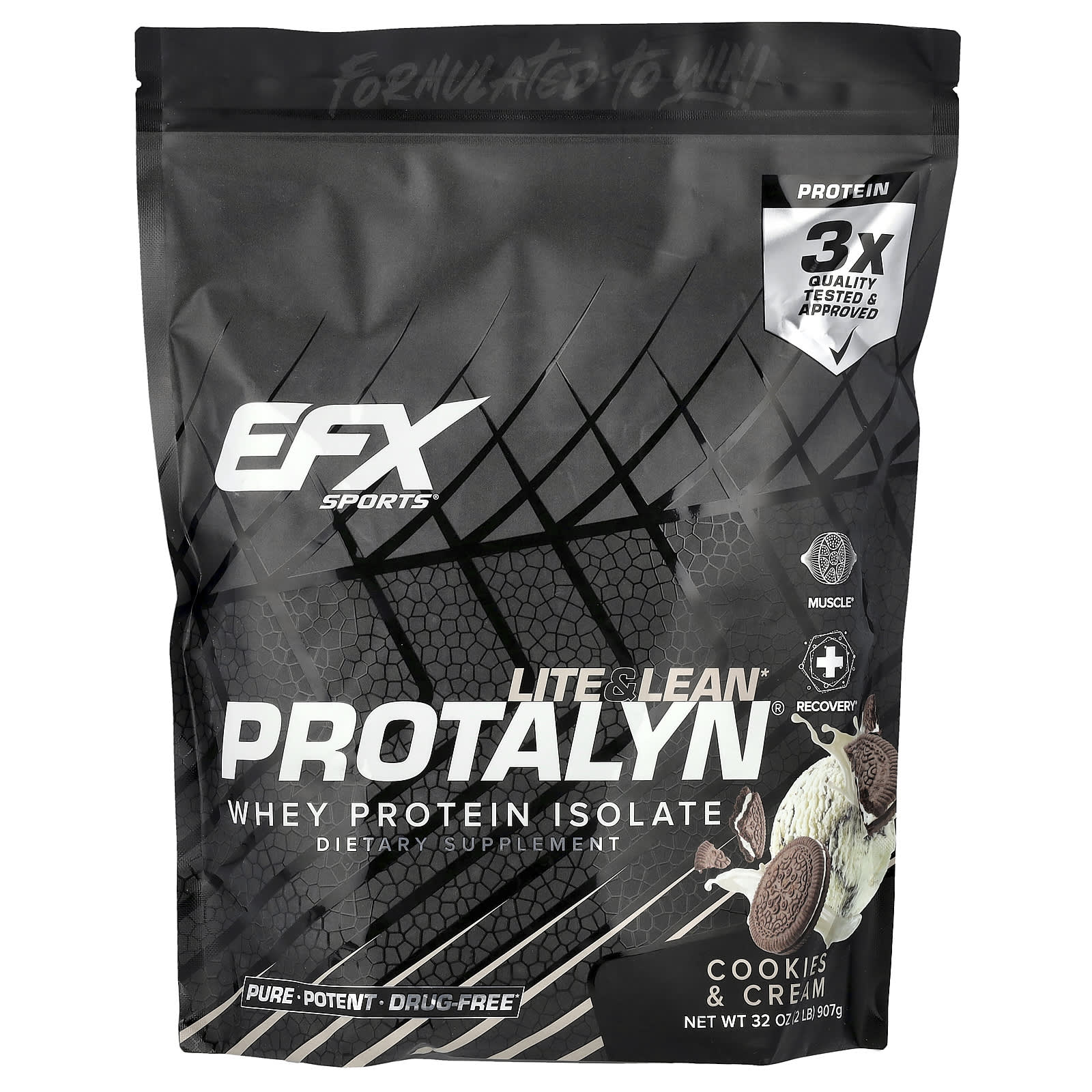 

Protalyn® Whey Protein Isolate, Cookies & Cream, 907G (2Lb)