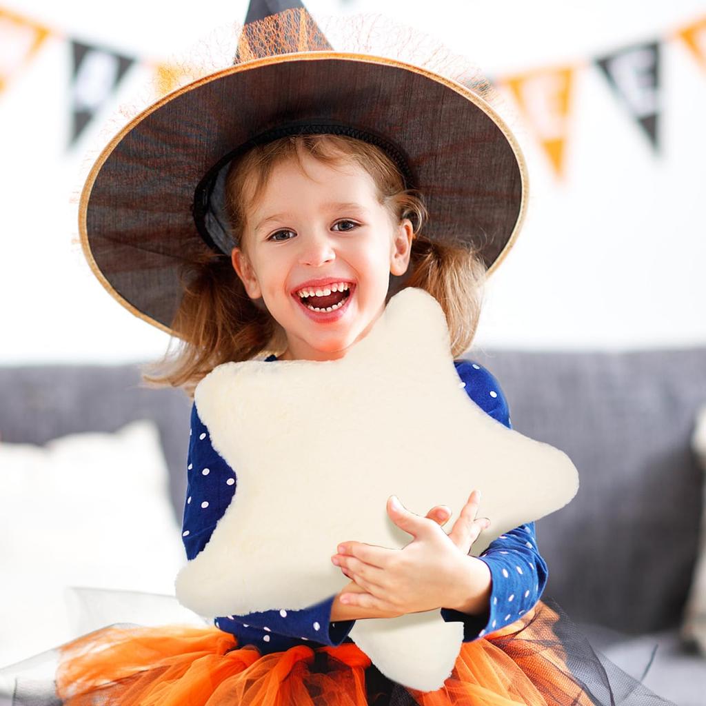 Nuolux Nap Pillow, Fluffy Body Pillow, Cute Star-Shaped, Stylish Girl's PP Cotton, 40x40cm, Lumbar Support, Interior Decor, Living Room, Office,