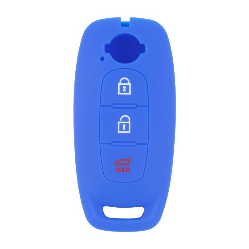 

Силиконовый чехол-протектор для автомобильного пульта, держатель, аксессуары для Nissan X-trail T33 Kicks Qashqai J12 Juke Teana Altima Ariya морской синий