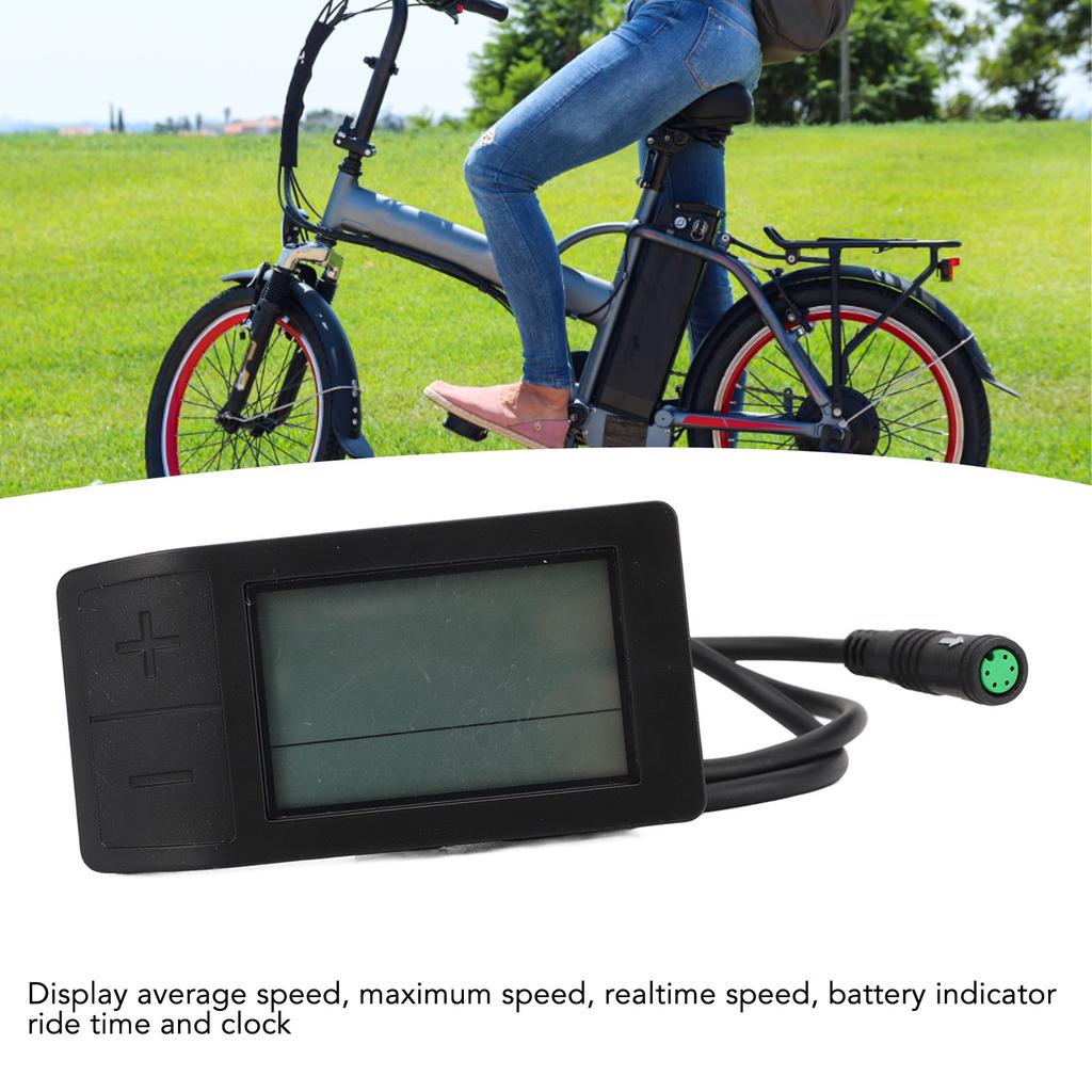 Electric Bike LCD Display Meter Waterproof 5pin Connector Bike Conversion Meter for Bafang Controller 24‑48V