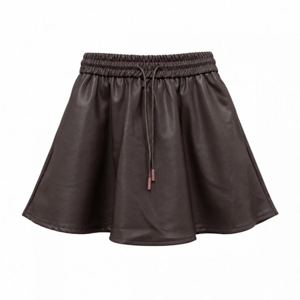 Ggpx New York Fake Leather Culotte Mini Skirt Gq9sk010f