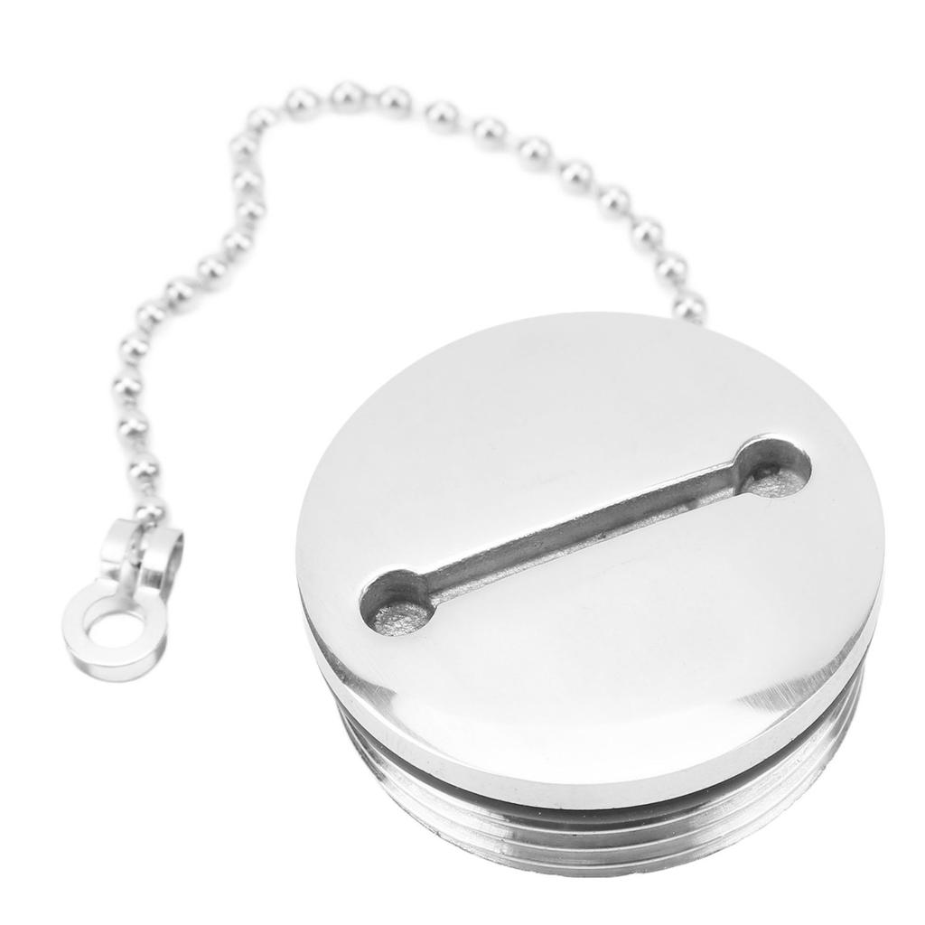 Boat Marine Fuel Tank Cap Deck Fill Filler Boat Accessories Stainless Steel Deck Fill Cap with Chain Marine Hardware