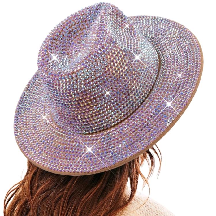 Sparkle Womens Cowboy Hat Western Cowgirl Hats Rhinestones Party Prop Disco Hats