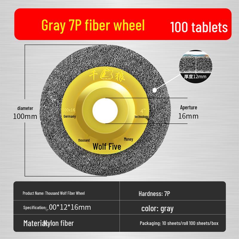 Schleifscheibe für Winkelschleifer - Faser, Edelstahl, Metall & Holz Rostentfernung, Nylon-Schleifscheibe