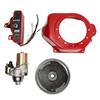 Electric Start Kit Smoother Start Switch Starter Motor Ignition Flywheel Cover for GX160 GX200 5.5HP 6.5HP 4 Stroke